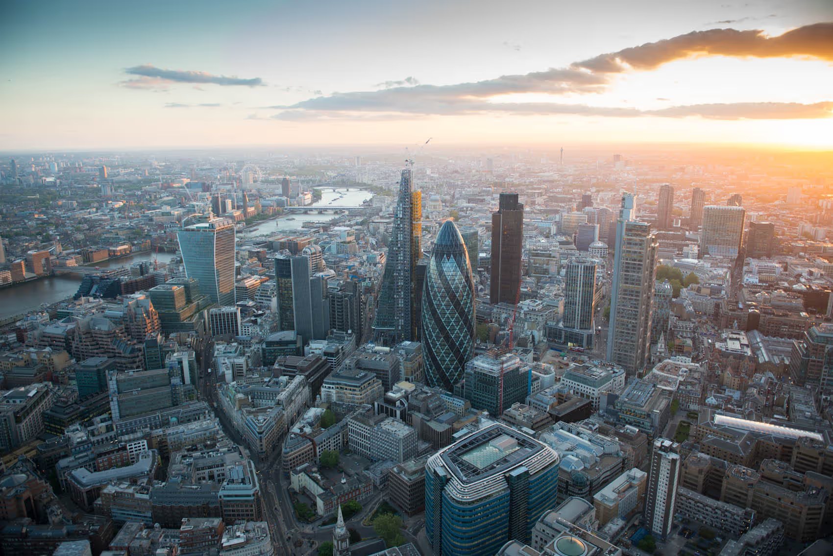 London skyline served by Indigo Systems electrical, fire safety and security contractors